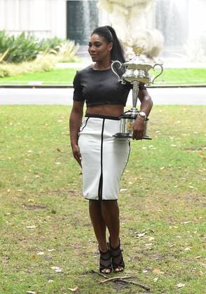 Tennis, Australian Open, photo shoot with winner Serena Williams