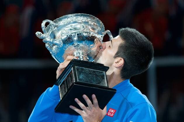Tennis, Australian Open, Men's Final, Winner Novak Djokovic
