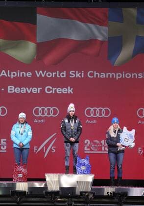 Alpine Skiing, World Championships in Beaver Creek, Women's Giant Slalom, Award Ceremony