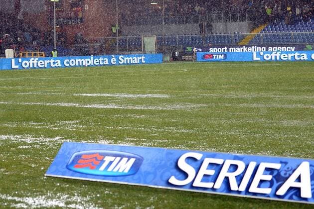 Football, Italy, Rain cancelled match in Genoa