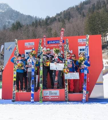Ski flying, World Cup in Planica, men's team classification, award ceremony