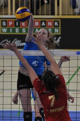Volleyball, Women, 1. BL, VC Wiesbaden - SC Potsdam