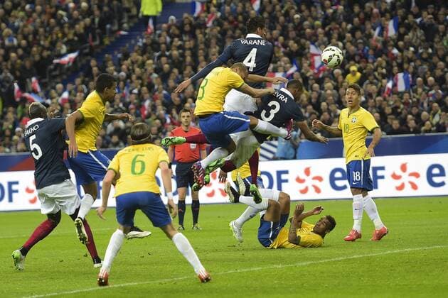 Football, International match, France - Brazil