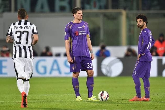 Football, Italy, Coppa Italia, Mario Gomez and AC Florence lose to Juventus Turin