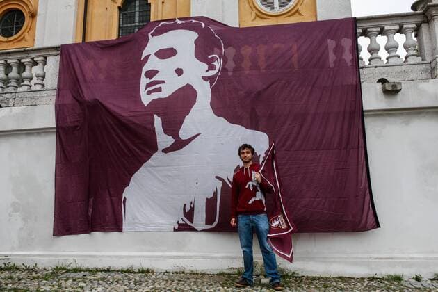Football, Italy, Anniversary of the Superga plane crash that killed almost the entire AC Turin team in 1949