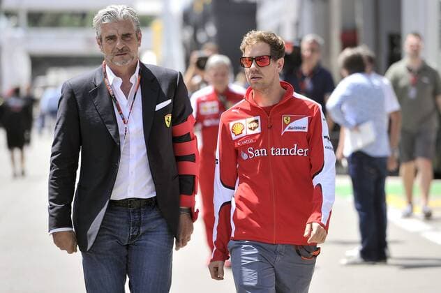 Motorsport, Formula 1, Barcelona GP, Sebastian Vettel explores the track by bike
