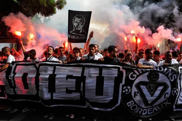 Football, France, Girondins Bordeaux fans for last match at Parc Lescure stadium