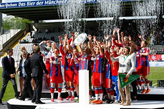 Football, Women, 1. BL, Bayern Munich is German Champion 2015