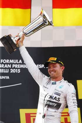 Motorsport, Formula 1, GP Barcelona, Nico Rosberg celebrates first win of the season