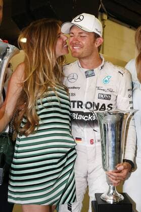Motorsport, Formula 1, GP Barcelona, Nico Rosberg and wife Vivian after the victory