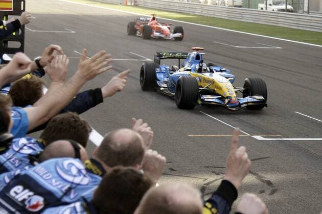 Motorsport, Formula 1, Bahrain GP, Fernando Alonso wins ahead of Michael Schumacher and Kimi Räikkönen