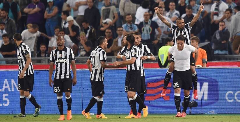 Football, Italy, Coppa Italia final, Juventus Turin - Lazio Roma, Alessandro Matri scores during extra time to make it 2-1