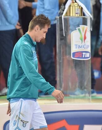 Football, Italy, Coppa Italia final, Miroslav Klose loses with Lazio against Juventus