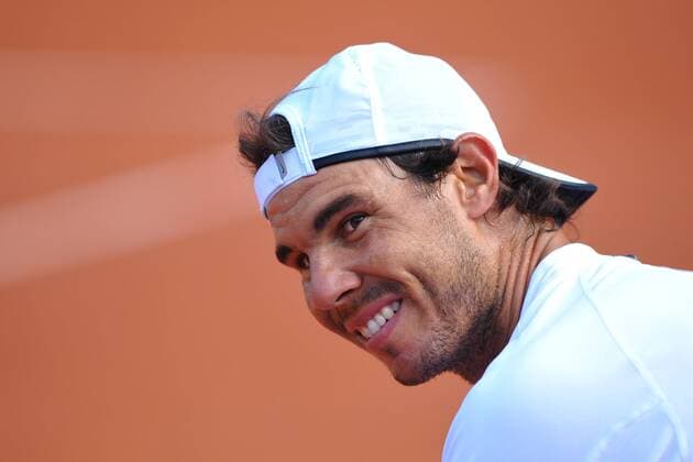 Tennis, Grand Slam, French Open in Paris, Training Rafael Nadal