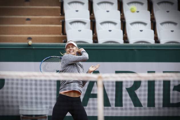 Tennis, Grand Slam, French Open in Paris, Training Maria Sharapova