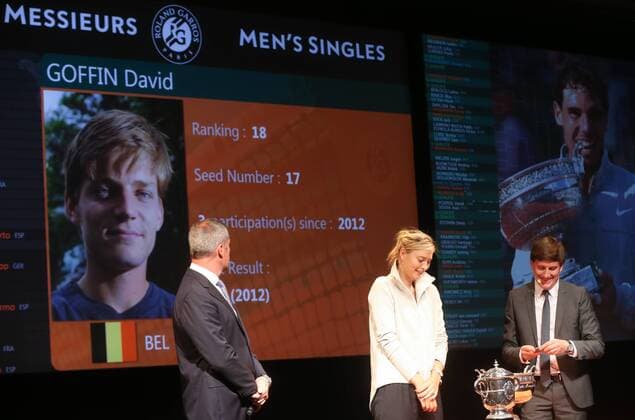Tennis, French Open, Draw with Rafael Nadal and Maria Sharapova