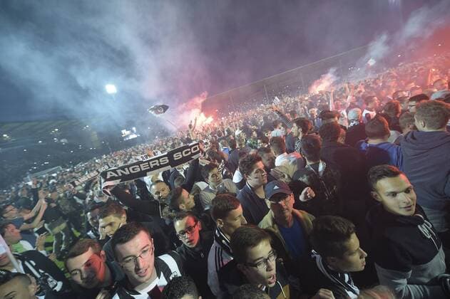 Football, France, Angers celebrate promotion to Ligue 1
