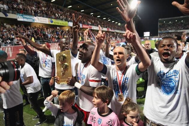 Football, France, Ligue 2, ES Troyes AC celebrate promotion and second division championship
