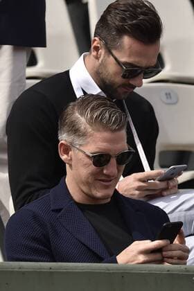 Tennis, French Open in Paris, Bastian Schweinsteiger watches Ana Ivanovic win