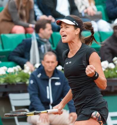 Tennis, French Open in Paris, Ana Ivanovic advances to the quarter-finals in front of Bastian Schweinsteiger's eyes