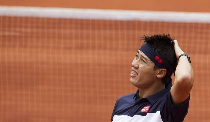 Tennis, French Open in Paris, Kei Nishikori overcomes Gabashvili to reach quarter-finals