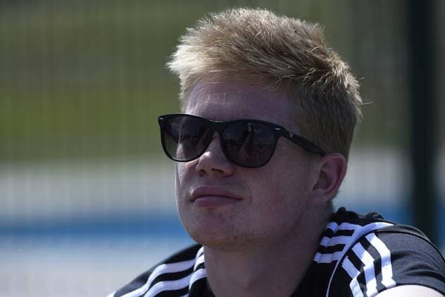 Football, Belgian national team trains at the karting track