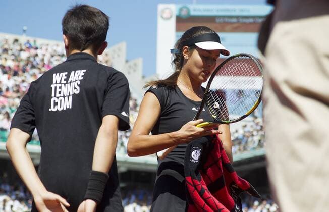 Tennis, French Open in Paris, Ana Ivanovic loses her semi-final against Lucie Safarova in the presence of Bastian Schweinsteiger