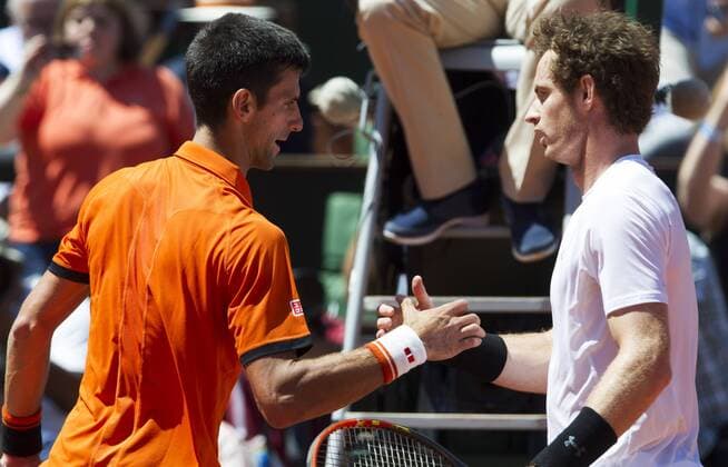 Tennis, French Open in Paris, semi-finals, Djokovic wins against Murray