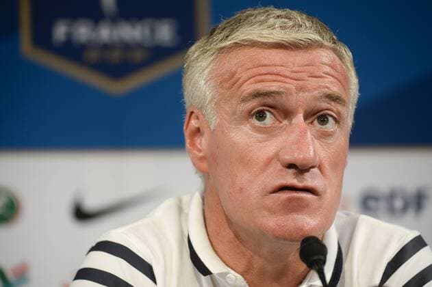 Football, National team, France Press conference with coach Deschamps and goalkeeper Lloris
