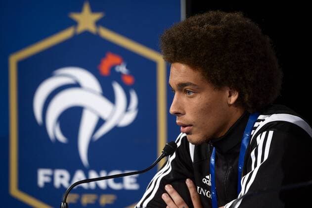 Football, National team, Belgium Press conference with coach Marc Wilmots and Axel Witsel