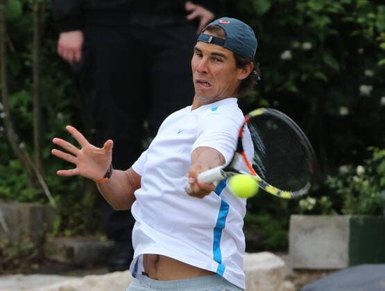 Tennis, ATP Tournament in Stuttgart, Training Rafael Nadal