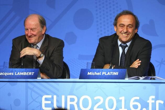 Football, EURO 2016, UEFA President Platini's press conference to launch ticket sales