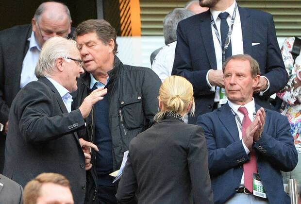 Football, International match, Germany - USA, Former national players in the stands