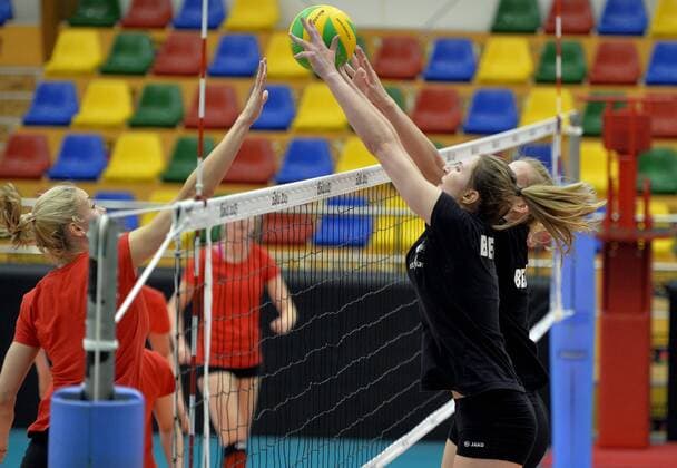 European Games in Baku, Volleyball, Women, Training match Belgium - Germany