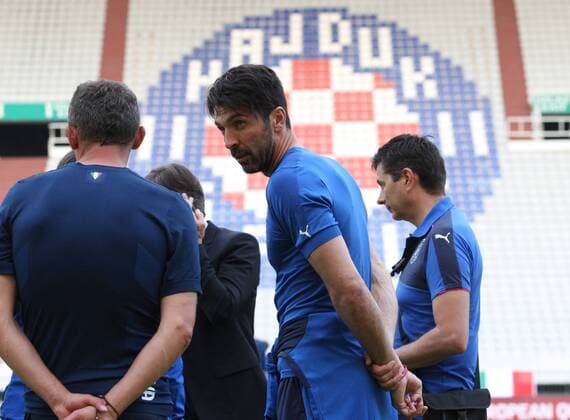 Football, Italy National Team Training in Split