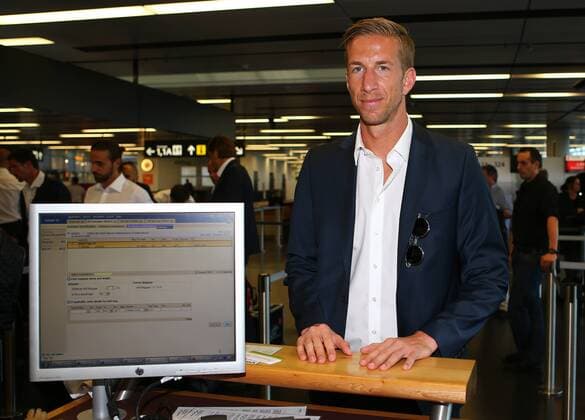 Football, European Championship Qualification, Departure National Team Austria to Russia