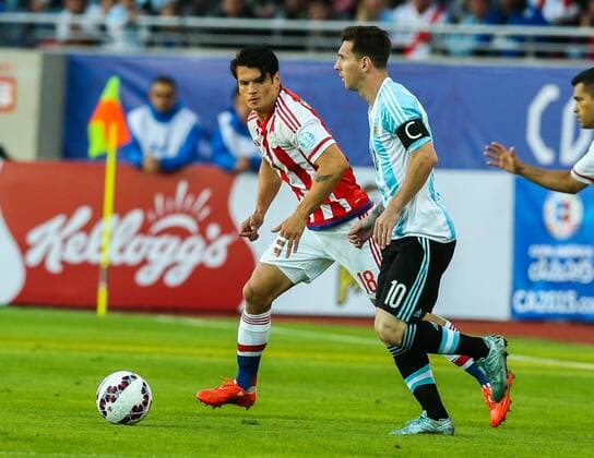 Football, Copa America in Chile, Argentina - Paraguay