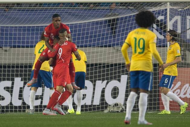 Football, Copa America in Chile, Brazil - Peru