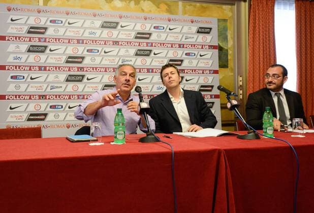 Football, Italy, Serie A, PK of AS Roma President Pallotta