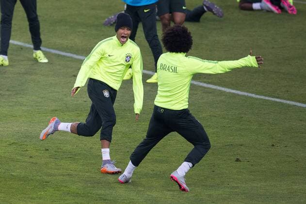 Football, Copa America, Training Brazil