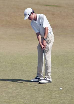 Golf, US Open, 15-year-old Cole Hammer practising