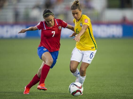 Football, Women's World Cup in Canada, Brazil - Costa Rica