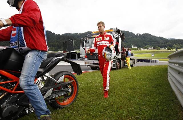 Formula 1, Austrian GP, Sebastian Vettel has to abandon free practice session