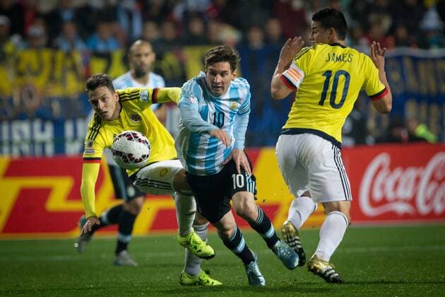 Football, Copa America, Quarter-finals, Argentina - Colombia