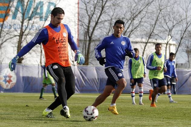 Football, Copa America, Paraguay - Training