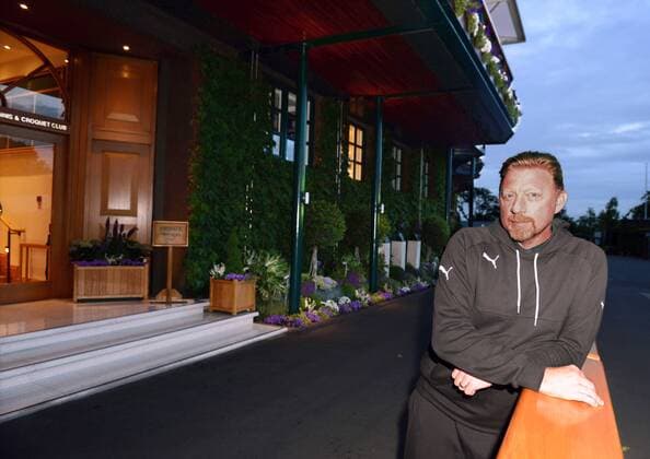 Tennis, Boris Becker at Wimbledon - photo shoot 30 years after his first victory