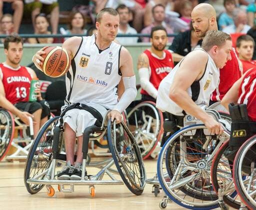 Wheelchair basketball, international match, Germany - Canada