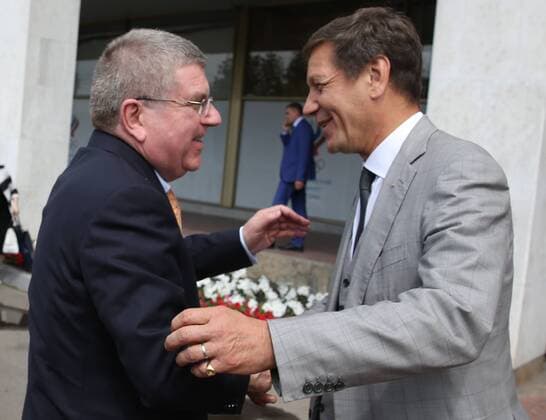 Thomas Bach during an award ceremony in Moscow