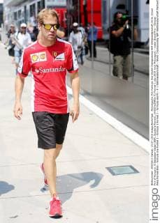 Formula 1, Hungarian GP, Sebastian Vettel track inspection