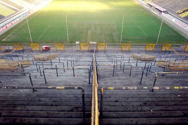 Football, South stand in Dortmund remains empty against Wolfsburg
